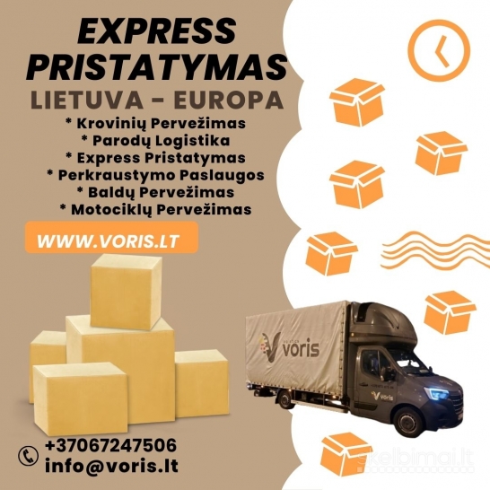 Svarbios produkcijos expres pervežimai mikroautobusais www.voris.lt