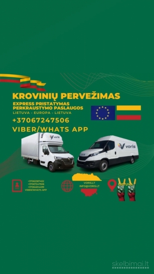 EXPRESS produkcijos pervežimai mikroautobusais www.voris.lt