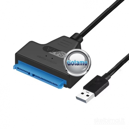 2.5" SATA HDD į USB laidas 33cm duomenų perdavimui ir maitinimui