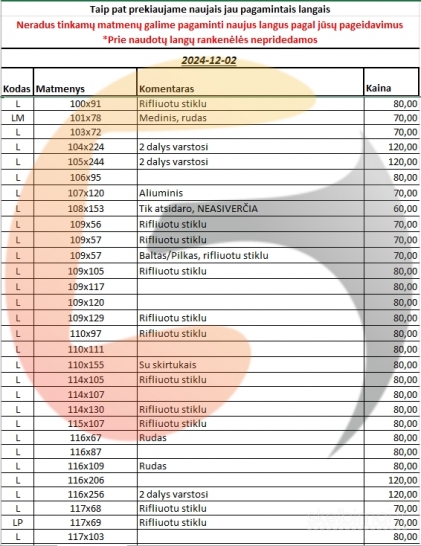 Naudoti langai ir durys vežame visoje Lietuvoje