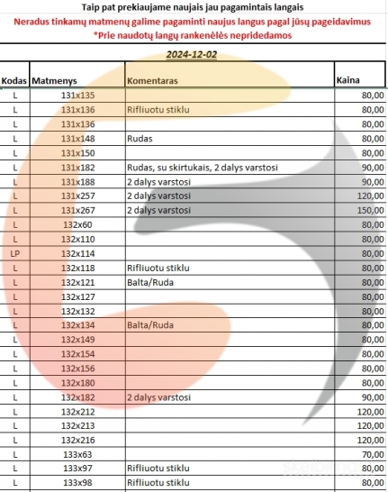 Naudoti langai ir durys vežame visoje Lietuvoje