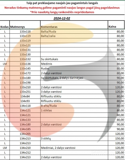 Naudoti langai ir durys vežame visoje Lietuvoje