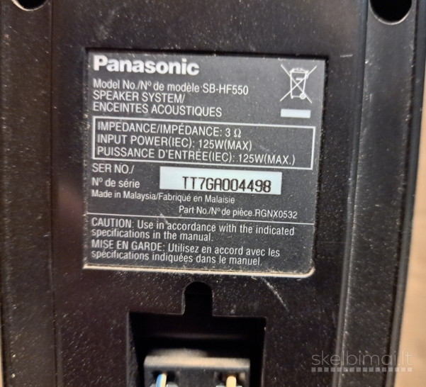 Samsung ir Panasonic kolonėlės 