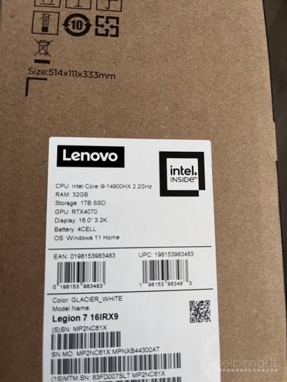 Lonovo legion 7 I9-14900hx rtx4070 i9 4070