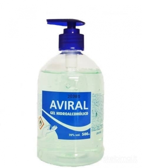 Dezinfekcinis hidroalkoholinis rankų gelis AVIRAL 500 ml.