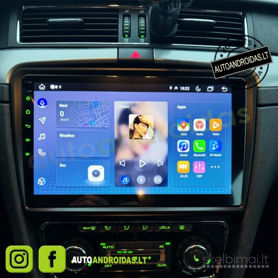 SKODA SUPERB 2 2008-15 Android multimedia navigacija carplay