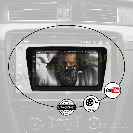 SKODA SUPERB 2 2008-15 Android multimedia navigacija carplay