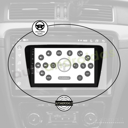 SKODA SUPERB 2 2008-15 Android multimedia navigacija carplay