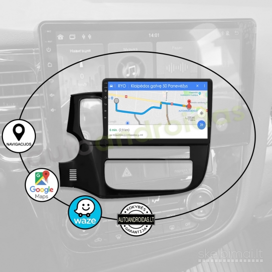 MITSUBISHI OUTLANDER 3 2012-2018 Android multimedia navigacija carplay