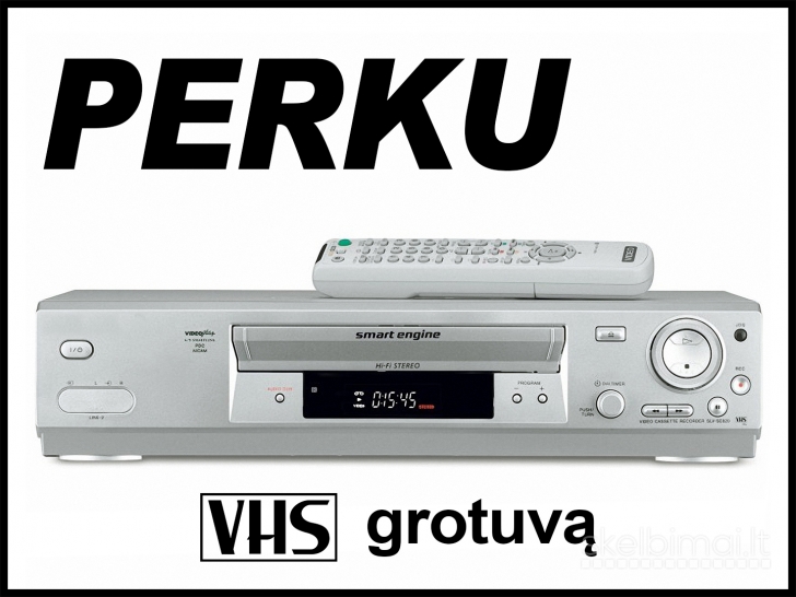 Perku vhs kasečių grotuvą gali būti su defektu