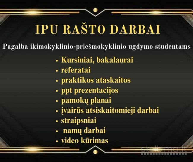 Rašto darbai 