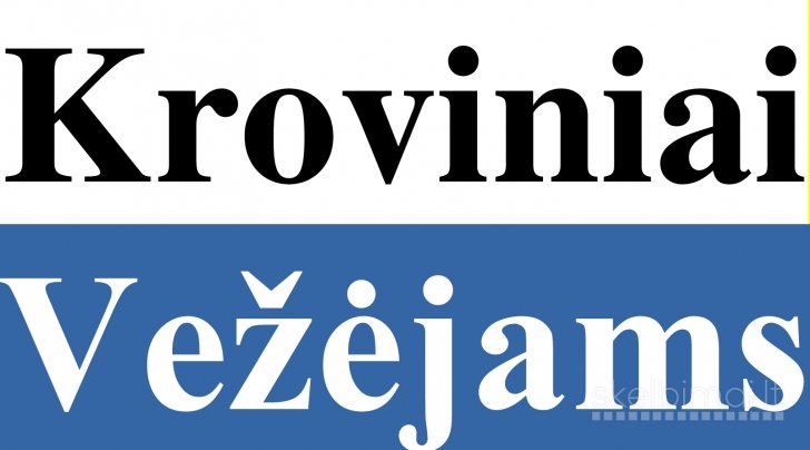 Papildomi daliniai Kroviniai, siuntos, automobiliai pervežimui Vežėjams