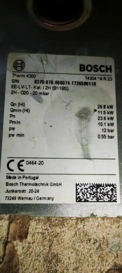 Bosch Therm 4300 23.6kw 14l/min, Vilnius