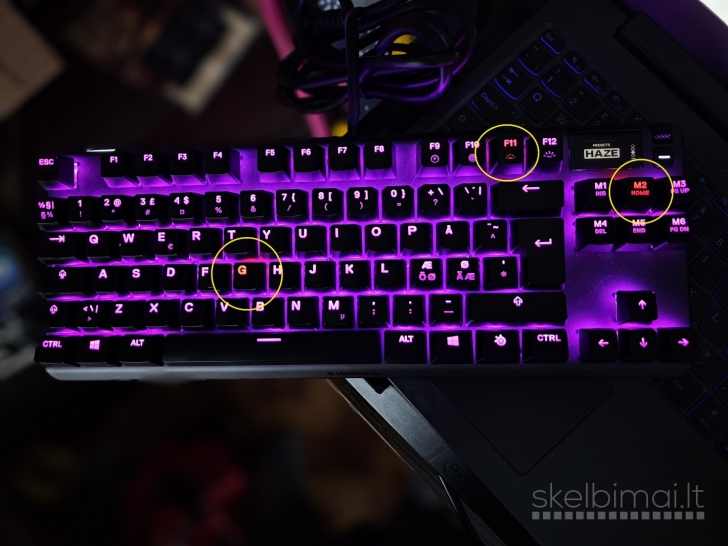 "SteelSeries Apex 7 TKL (red switch)" laidinė mechaninė žaidimų klaviatūra