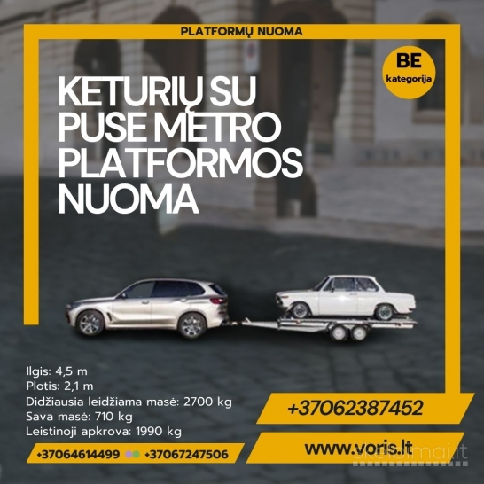 PLATFORMA KETURIŲ SU PUSE METRO !  