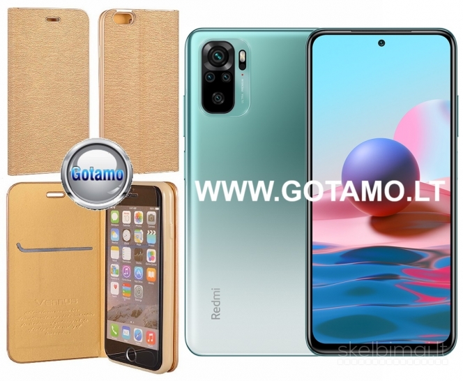 8 Vennus Diary dėklai Xiaomi Redmi Note 10, Note 10S, Xiaomi Poco M5s telefonams