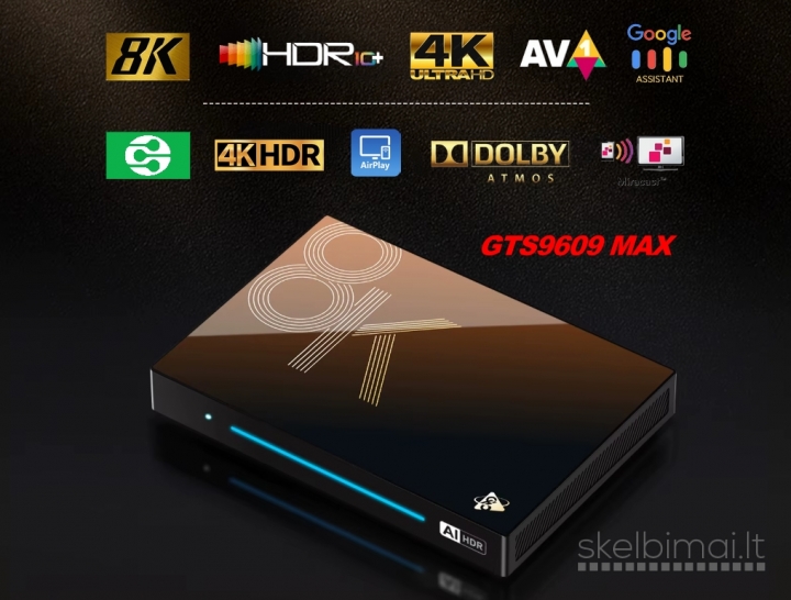 NAUJAS! MAX 8K ULTRA TV-BOX-VIRŠ 1000 GOOGLE TV-KANALŲ NEMOKAMAI!