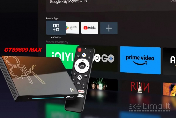 NAUJAS! MAX 8K ULTRA TV-BOX-VIRŠ 1000 GOOGLE TV-KANALŲ NEMOKAMAI!