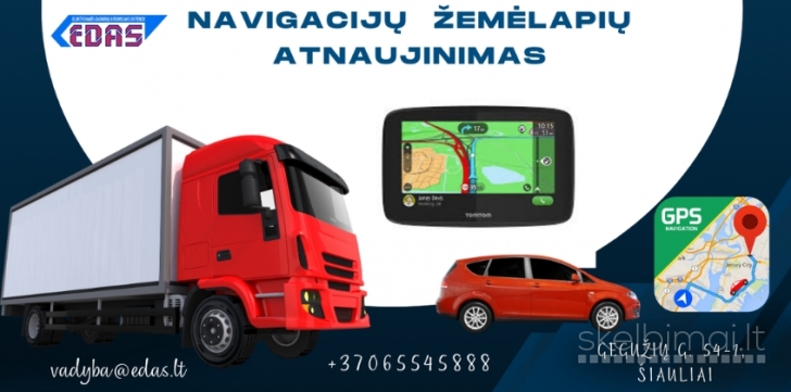 GPS navigacijų žemėlapių atnaujinimas