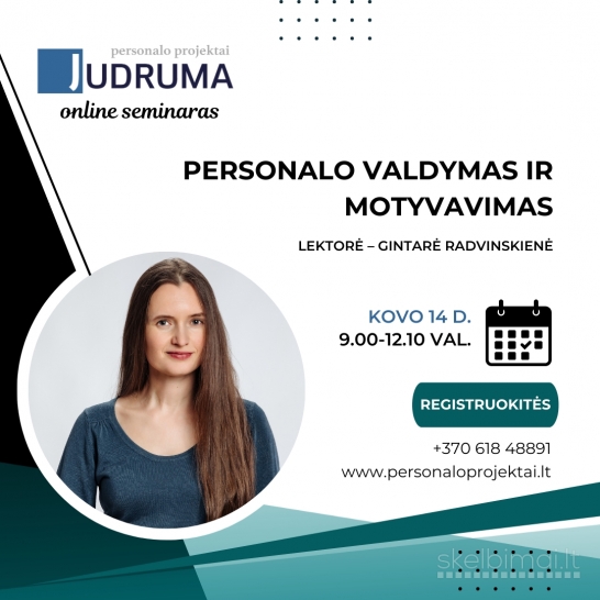 Personalo valdymas ir motyvavimas (online)