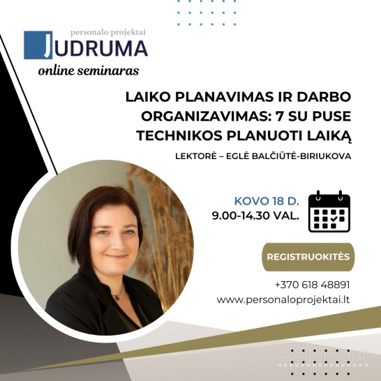 Laiko planavimas ir darbo organizavimas 