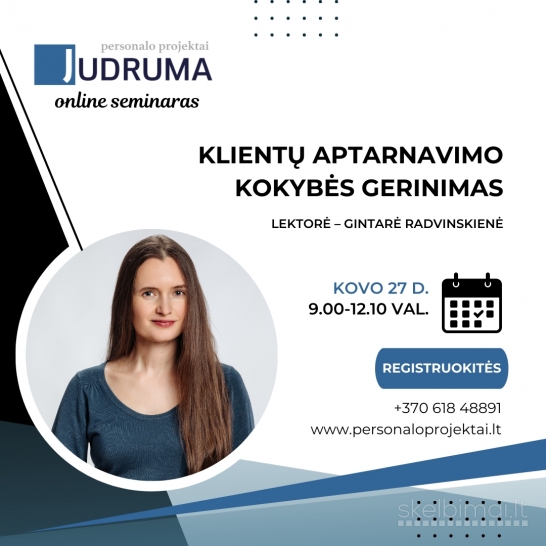 Klientų aptarnavimo kokybės gerinimas (online)