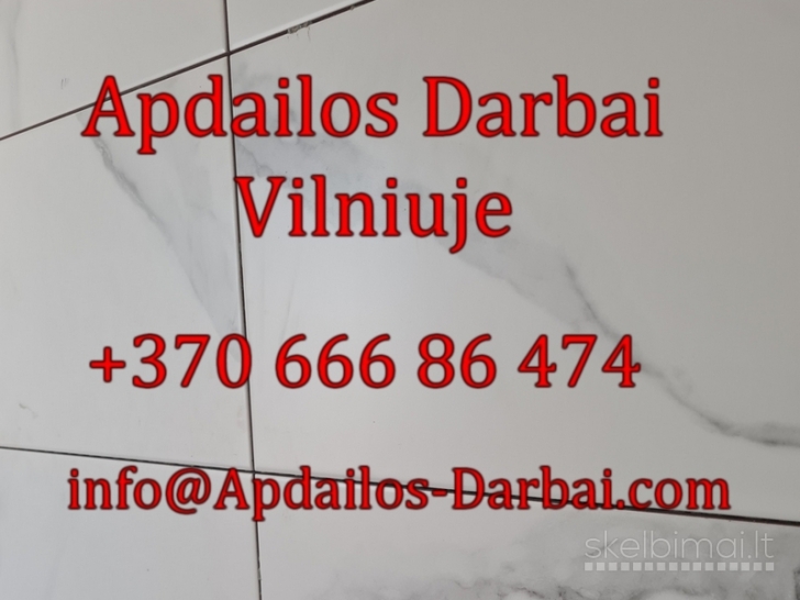 Apdailos darbai Villniuje be tarpininkų - Apdailos-Darbai.com