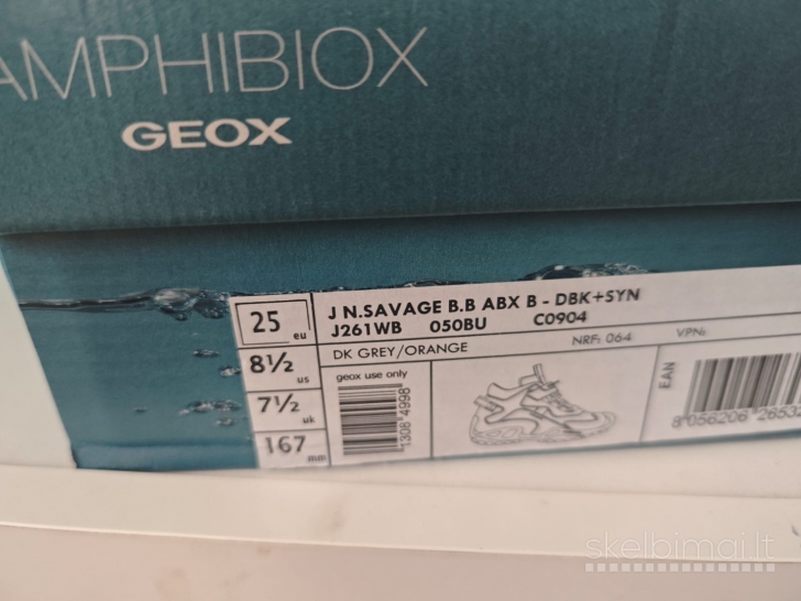 Geox Amphibiox Abx grey/orange žieminiai batai