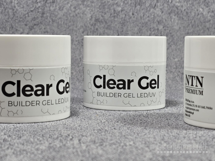 Skaidrus gelis nagų priauginimui NTN Clear Gel 50g