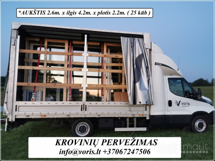 Skubių krovinių pervežimai LT-EU-LT mikroautobusais iki 3,5t. www.voris.lt 