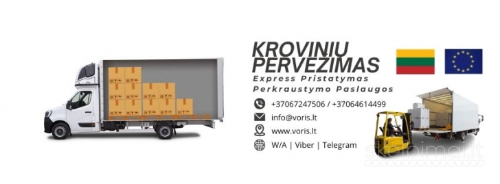 DIRBAME IR SAVAITGALIAIS Extra krovinių pristatymai per 24val