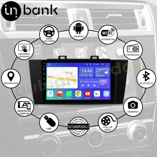 SUBARU OUTBACK 5 LEGACY 6 2014-18 Android multimedija Carplay