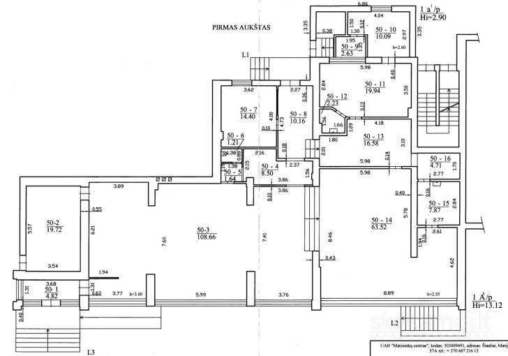 Parduodamos dalis iš 426,53 m² prekybinių patalpų