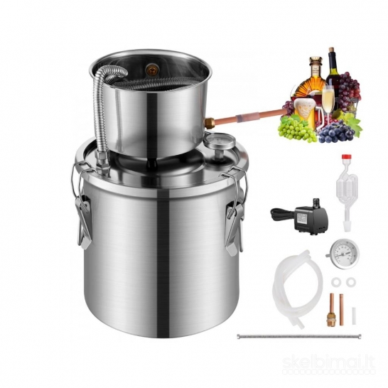 10l alkoholio/vandens distiliatorius su siurbliuku 