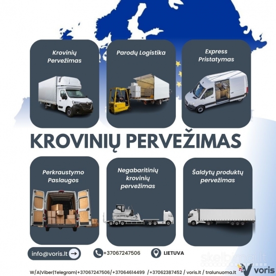 Baldų Saugus transportavimas į Europą ir iš Europos www.voris.lt