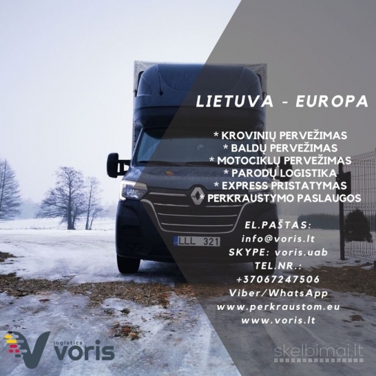 Visų tipų baldų transportavimas – nuo mažų staliukų iki didelių sofos komplektų