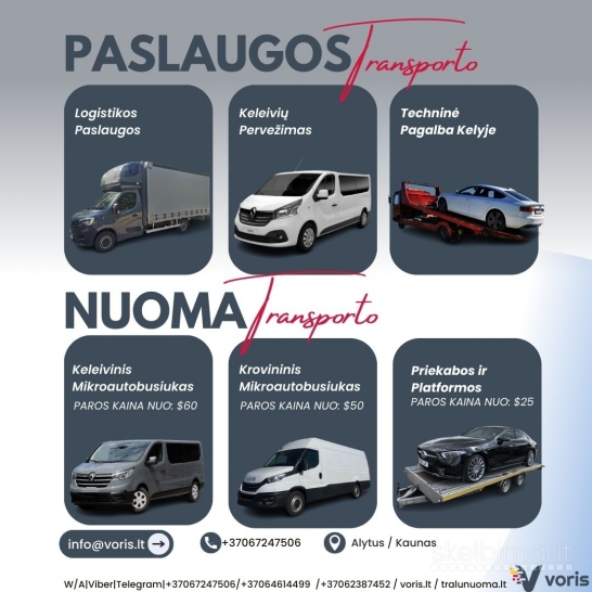 Visų tipų baldų transportavimas – nuo mažų staliukų iki didelių sofos komplektų