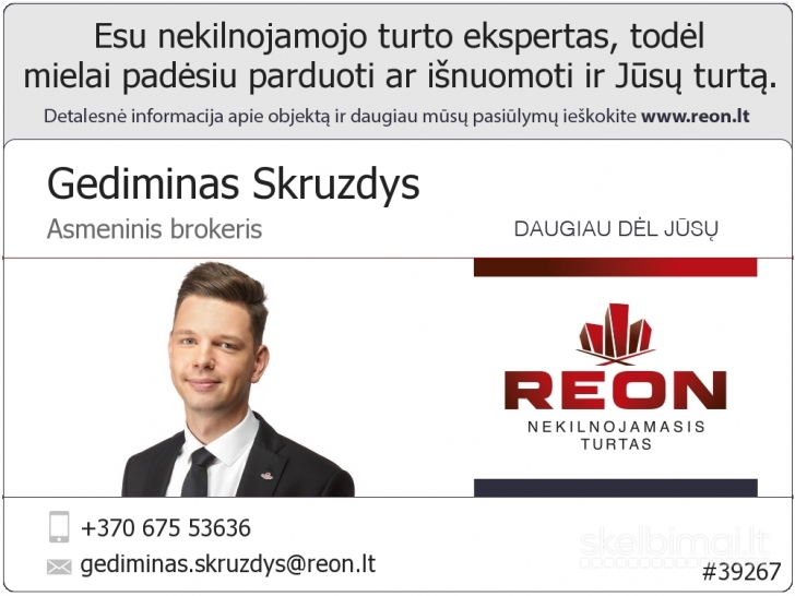 PARDUODAMAS KOKYBIŠKAI ĮRENGTAS, ŠVIESUS 3 KAMBARIŲ BUTAS ŽIRMŪNUOSE