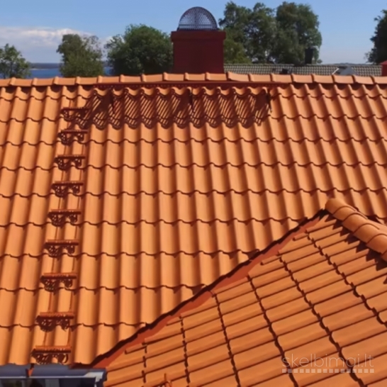 Čerpės Vittinge E13 klasikinės keraminės čerpės stogo danga MONIER, Klaipėda