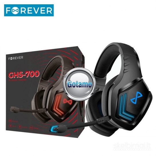 93 Žaidimams skirtos Bluetooth ausinės Forever su mikrofonu