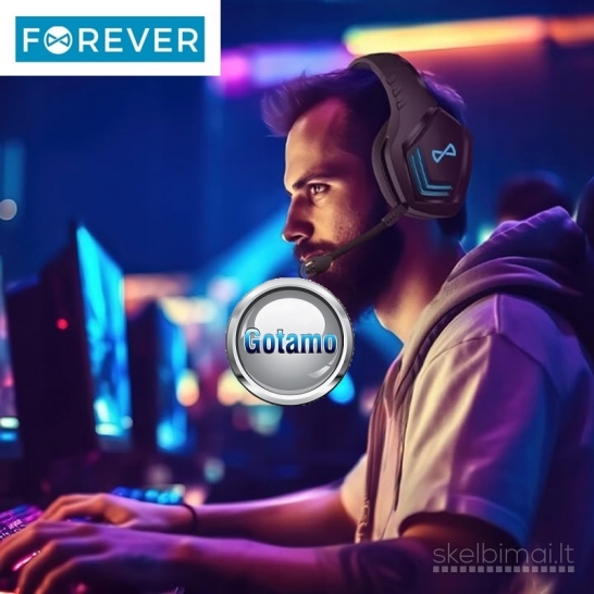93 Žaidimams skirtos Bluetooth ausinės Forever su mikrofonu