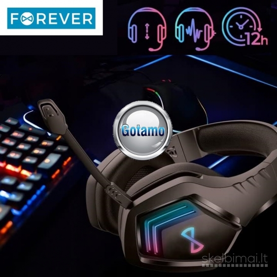 93 Žaidimams skirtos Bluetooth ausinės Forever su mikrofonu