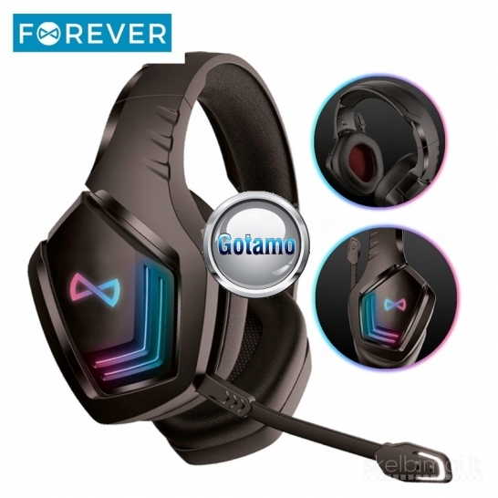 93 Žaidimams skirtos Bluetooth ausinės Forever su mikrofonu