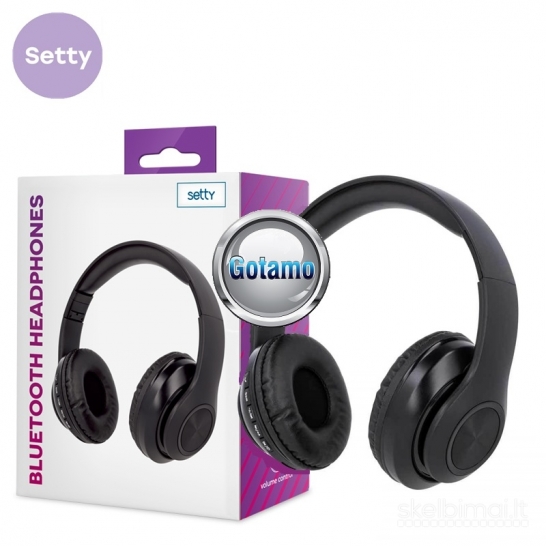 94 Bluetooth ausinės Setty su radijos funkcija juodos spalvos