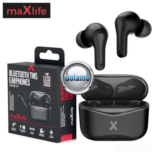 95 Bluetooth ausinės maXlife juodos spalvos WWW.GOTAMO.LT