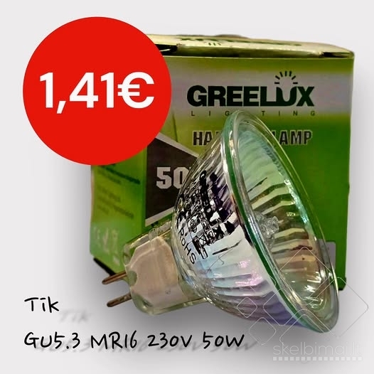 Lemputė halog. GU5.3 MR16 220V 50W