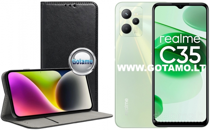 111 Re-Cap magnetiniai dėklai Realme C35 telefonui WWW.GOTAMO.LT