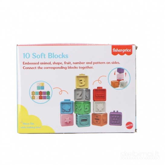 Fisher Price Baby 10 minkštų kaladėlių