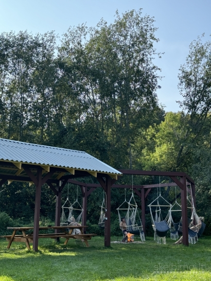 Baidarių nuoma nuostabios gamtos strėvos upe, stovyklavietė