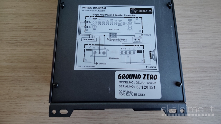 Ground Zero URANIUM GZUA 1.1000DX stiprintuvas
